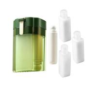 Botellas de viaje individuales Set Contenedores portátiles impermeables recargables, botellas de champú de viaje con cepillo de dientes, para el hogar del hotel cuarto de baño baño baño gimnasio