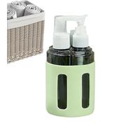 Botellas de viaje para artículos de tocador, 4 en 1, almacenamiento de aerosol recargable portátil, tamaño de viaje, de ducha, loción, perfume, artículos de aseo, para mujer, champú, loción