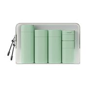 Botellas de viaje para artículos de tocador, 5 recipientes de tamaño de viaje aprobados por la TSA, a prueba de fugas, recargables, champú y acondicionador, botellas de aseo esenciales de viaje con