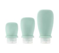 Botellas de viaje para artículos de tocador, juego de 3 botellas de silicona vacías para loción corporal, champú, gel de ducha, avión