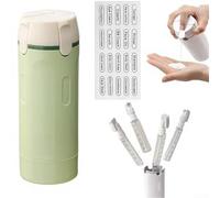 Botellas de viaje recargables 4 en 1 a prueba de fugas para artículos de tocador, diseñadas para champú, loción, acondicionador, crema con dispensador de empuje y construcción de ABS (verde)