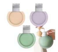 Botellas De Viaje Recargables,Contenedores De Viaje Para Artículos De Tocador, Paquete de 3 contenedores de viaje para champú, Los accesorios recargables del viaje de la prueba del escape del silicón