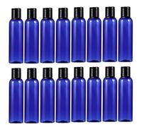 Botellas de Viaje Rellenables 150ml de Plástico Azul, 20 Piezas | Champú y Laca, Uso en Viaje o Bolso, Formato Ligero que Ahorra Espacio