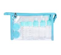 Botellas de Viaje Rellenables PET Azul para Viaje | Organizador de Cosméticos, Ligero y Resistente al Desgaste, para Protector Solar y Champú en Viaje