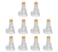 Botellas De Vidrio En Miniatura Con Corchos Para Colgantes De Collar Únicos Y Más Contenedores Transparentes Botellas Portátiles 10 Piezas