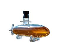 Botellas de vino de whisky de forma de buque, botellas de vino de forma submarina, versatilidad de usos múltiples, artesanía soplada a mano, vidrio para la casa de