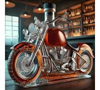Botellas de whisky inspiradas en motocicletas, motocicleta con vidrio Ayerator de vinos Decanter | Dispensador de licores de botella de bebida divertida para hombres papá amantes de la motocicleta