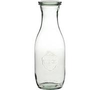 Botellas de zumo con tapa, anillas para conservas y clips, capacidad: 1 litro, 4 unidades.