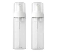 Botellas dispensadoras de espuma de plástico transparente vacías de 100 ml botellas de espuma recargables para jabón de manos limpiador facial, Transparent, 150m l, Moda