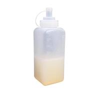 Botellas Dispensadoras De Salsa De Ancha - Botella Exprimible Recargable A Prueba De Fugas Con Escala De Medición, Organizador De Cocina De Gran Capacidad | Perfecto Para Condimentar Aderezos Par