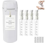 Botellas Dispensadoras De Viaje 4 En 1 - Juego De Botellas De Aseo De Viaje Recargables A Prueba De Fugas Y Fáciles De Apretar - Contenedor Portátil De 30ml Juego De 4 Piezas (Blanco)