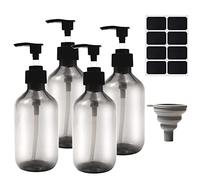Botellas Dispensadoras Plastico Botella de Champú Vacías con Bomba Recargable Bote Dosificador Jabon Baño para Gel de Duch Loción Acondicionador