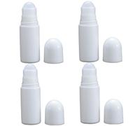 Botellas enrollables, 4 botellas vacías recargables de 2.0 fl oz, contenedor de bolas de plástico a prueba de fugas, rodillo portátil de bricolaje para bálsamos de aceites esenciales de protección
