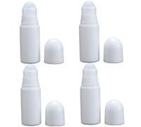 Botellas enrollables, 4 botellas vacías recargables de 2.0 fl oz, contenedor de bolas de plástico a prueba de fugas, rodillo portátil de bricolaje para bálsamos de aceites esenciales de protección.