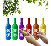 Botellas explosivas para exteriores, objetivos para interiores y exteriores, equipo de práctica ajustable de 2.25 x 8.25 pulgadas, equipo portátil auténtico, juego de patio trasero interior para