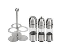 Botellas para Condimentos de Acero Inoxidable 304, Set 2 Salseras y 1 Salsera Reutilizable - Resistentes a la Oxidación, Gran Capacidad y Multifuncionales para Sal, Pimienta y (Botella de condimento