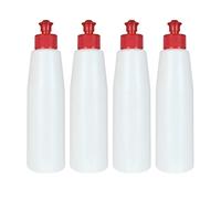 Botellas Rellenables 250 ml con Tapón Especial Que Evita Resecación | Bote Rellenable 250 ml | Botes Viaje, Botes para Gel y Champú, Botes Viaje Rellenable (4 Unidades)