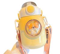 Botellas termo al vacío,Botellas de agua de acero inoxidable de alta calidad con pajita | Termo a prueba de fugas para niños durante 24 horas frías y 12 horas