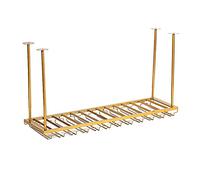 Botellero ajustable de hierro forjado con acabado dorado, estilo moderno y simple, soporte de metal para vino, decoración de cocina y bar, 100 cm x 35 cm x 8 cm