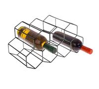 Botellero apilable de 3 niveles, soporte para vino 9 botellas,Soporte moderno para vino - Gabinete de estante para vinos de metal, estante para vinos de 3 niveles, soportes independientes para pa