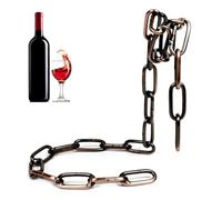 Botellero - Botellero De Hierro, Expositor Creativo Para Botellas, Diseño Colgante Con Cadena De Metal Organizador De Almacenamiento De Mesa Accesorio Decorativo Para El Hogar | Elegante Pre