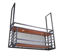 Botellero Colgante, Botellero De Techo, Con Soporte Para Copas, Estante Para Vino Industrial Para Pared, Botellero De Hierro Montado En La Pared, Con Foco De Aluminio Ultrafino, Decoración Del Hogar