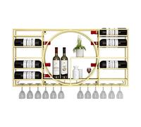 Botellero Colgante Botellero Montado En La Pared, Botellero Moderno Montado En La Pared, Soporte De Exhibición De Hierro, Botelleros De Pared Para Botellas De Vino, Porta Vino Con Estantes, Rac De Ex