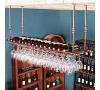 Botellero colgante para copas de vino tinto, soporte para tazas de vidrio invertido, creativo para el hogar, bar, estante para vino, negro, 80 x 30 cm