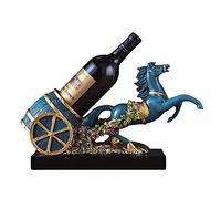 Botellero creativo para el hogar, sala de estar, artesanías decorativas, envío de vino, enfriador de vino, estante moderno y minimalista para vino (color: azul tamaño: talla única)
