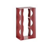 Botellero de Acero Inoxidable 304, Expositor para Botellas de Vino, Diseño Creativo, Robusto y Duradero, No Requiere Montaje, Ideal para El Hogar, Restaurantes y Tiendas(Red)