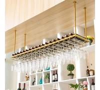 Botellero De Hierro Montado En La Pared, Altura Ajustable, Portabotellas De Vino Colgante Montado En El Techo, Estante Para Copas De Champán, Decoración Del Hogar De Bar, Do(Size:120x30cm(47.2x11.8″))