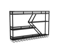 Botellero de Hierro Montado en la Pared Estantería De Botellas De Vino Vino Montados En La Pared De Vino Colgante De Hierro De Estilo Simple Con Estilo Moderno Para Bar Restaurante Club ( Size : 100x2