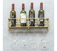 Botellero de Hierro para Colgar, Estante para Copas de Vino Minimalista Moderno, Estante Alto, Estante para vinos, Pared Invertida, Estante para vinos para Colgar en la Pared (Colo