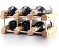 Botellero de madera maciza, creativo, se puede montar de forma sencilla, 32 x 26 x 18 cm