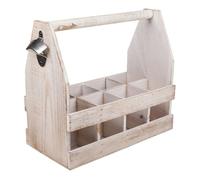 Botellero de madera marrón 37x19x33