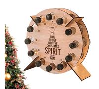 Botellero de madera para 12 botellas de vino de cuenta regresiva de Navidad, decoración navideña divertida en forma de árbol de Navidad, soporte para botellas de vino de Navidad, cuenta atrás hasta We