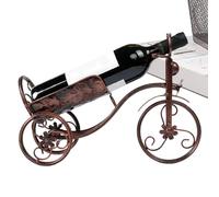 Botellero de metal, botellero individual - Botellero de mesa para botella individual | Expositor horizontal para organizador de vino, estante de hierro vintage para salón, bar de casa
