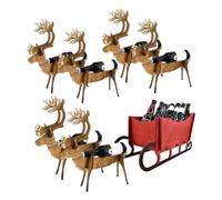 Botellero de Navidad | Decoración de botellero - Decoración de mesa de comedor de madera para decoración del hogar y almacenamiento de cocina, bar, vino