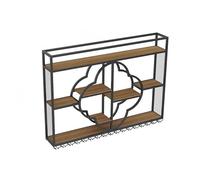 Botellero de pared, botellero for copas, estante flotante for bar, expositor de botellas for copas de vino, estantes modernos for bar, botelleros de pared for cocina y sala de estar.(Black,120cm/47.3i