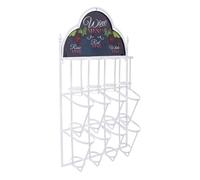 Botellero de pared de metal para 8 botellas 53x17x90h cm