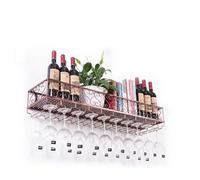 Botellero de pared moderno de metal, redondo, industrial, colgante, con soporte para copas, estantes flotantes para bar, ideal para el hogar, restaurante y bar (color: negro, tamaño: 60 x 25
