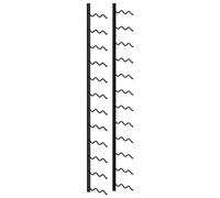 Botellero de pared para 24 botellas de 21 x 22,5 x 120 cm, metal negro, soporte de vino de diseño moderno y simple, organizador de botellas de vino elegante