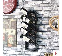 Botellero de pared para colgar botellas de vino, de metal, hierro, tubo de agua, estilo vintage, decoración creativa de bar, G