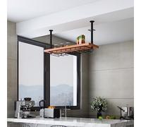 Botellero De Techo, 2 Capas De Botellero Colgante, Ensancha Y Profundiza El Botellero De Estilo Simple, para Bar, Cocina, Cafetería, Almacenamiento De Botellas De Vino (Una Sola Capa De 80 Cm)