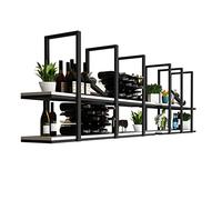Botellero de techo para bar y cocina, gran capacidad, almacenamiento de 2 capas, para colgar en el vino, estilo simple, perfecto para almacenamiento de botellas de vino de café (marco blanco + negro)
