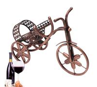 Botellero De Vino - Arte De Hierro, Botellero Creativo Triciclo Estilo Europeo, Pequeños Botelleros De Vino En La Encimera | Estante De Vino De Ruedas Para Encimera De Bar, Decoración Del Hogar