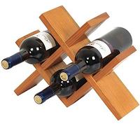 Botellero decorativo para el hogar, estilo simple, empaquetado con cuatro botellas, 36 x 10 x 27 cm