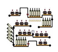 Botellero Estante de vino de estilo Industrial, tubería de agua de hierro creativa, Enfriador de vino for el hogar, estante decorativo de pared montado en la pared Titular de la botella de vino