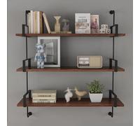 Botellero flotante montado en la pared para decoración rústica de granja, ideal para sala de estar, baño, despensa de cocina