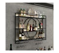 Botellero industrial de metal, estantes flotantes montados en la pared para decoración elegante del hogar, bar, solución de almacenamiento moderna para vidrio y soporte para botellas